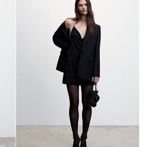 MANGO Draped dress with crystals Size M NEW WITH TAG!